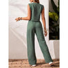 Women’s crop vest blazer wide leg pants set by FitiqueFit