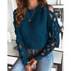 Women's Casual Long Sleeve Hollow Out Sweater by FitiqueFit