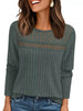 Ribbed Long Sleeve T-Shirt by Simply Love