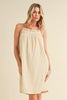 Embroidered Trim Gauze Square Neck Mini Cami Dress For Women – Feminine, Elegant & Stylish with Delicate Details by Stevvex