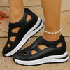 Women's Chunky Sole Closed-Toe Sandals – Soft Sole Velcro Strap by FitiqueFit