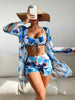 Mesh Cover-Up Three-Piece Swimwear Set – Bikini with Leg-Length Briefs by FitiqueFit
