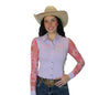 AeroTEQ Lilac Bloom Mesh Pearl Snap Rodeo Shirt by Neon Spur