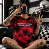 Not just a mom embroidered tie dye T-shirt by Madness & Mayhem LLC