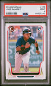 Graded 2014 Topps Bowman Jose Ramirez #176 Rookie RC Baseball Card PSA 9 Mint