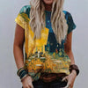 Women's Loose And Casual Fashion Fresh Print T-shirt by My Store