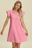 Double Take Full Size Ruffled V-Neck Cap Sleeve Dress – Ruffled V-Neck Dress, Cap Sleeve Dress, Elegant Ruffled Dress, Flattering V-Neck Dress, Stylish Full-Size Dress, Comfortable Ruffle Dress, Chic Cap Sleeve Dress by Stevvex
