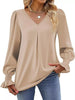 V-Neck Long Sleeve Ruffle Cuff Blouse by Wild and Free Boutique