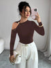 Cutout One-Shoulder Long Sleeve T-Shirt by Simply Love
