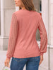 Lace Sleeve Crew Neck T-Shirt by Simply Love