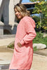 Red Double Take Full Size Hooded Teddy Bear Jacket with Thumbholes Ultra-Cozy & Stylish Comfortable Outerwear by Stevvex