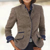 Women’s Color-Block Woolen Jacket – Multi-Button Casual Elegant Coat by FitiqueFit