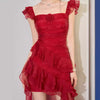 White Flying Sleeve Sling Trailing Atmosphere Dress