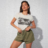New Summer Cotton-linen Shorts With Pockets In Solid Colors by My Store