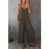Women's Pleated Chest Cross-Strap Jumpsuit by FitiqueFit
