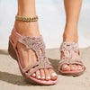 Bohemian Thick-Sole Wedge Sandals – 3 Colors EU 36–42 by FitiqueFit