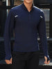 Men's Plus Size Quarter Zip Long Sleeve Active T-Shirt by Simply Love