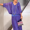 Solid-Color Chiffon Two-Piece Set – 10 Colors, S–5XL by FitiqueFit