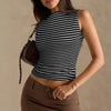 Women’s Slim Fit Striped Vest Top by FitiqueFit