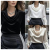 Women’s Elegant Boat Neck Long Sleeve Minimalist Top by FitiqueFit