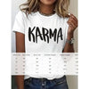 Short Sleeve Round Neck T-Shirt With 'KARMA' Print by FitiqueFit