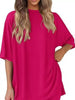Full Size Half Sleeve T-Shirt and Shorts Set Plus Size by Simply Love