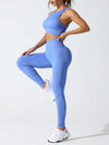Round Neck Tank and High Waist Leggings Active Set