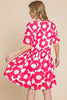Summer Trendy Women Flower Print Ruched Dress - Trendy and Comfortable Dress for Effortless Style by Stevvex
