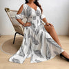 Women’s Off-Shoulder Cross V-Neck Maxi Dress by FitiqueFit