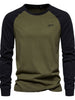 Men's Contrast Round Neck Raglan Sleeve T-Shirt