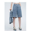 Two-way Detachable Tooling Style Worn Jeans Men And Women