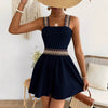 Women's Resort-Style Sleeveless Wide-Leg Jumpsuit with Cinched Waist by FitiqueFit