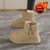 Women’s Warm Fleece-Lined Snow Boots – Casual Winter Anti-Slip Ankle Boots by FitiqueFit