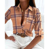 Women’s Printed Long-Sleeve Lapel Shirt | Casual Elegant Blouse by FitiqueFit