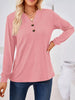 Plus Size Button Detail Long Sleeve T-Shirt by Simply Love