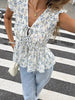Blue Chiffon A-Line Skirt & Sleeveless Top Set by FitiqueFit