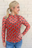Brown Game Day Football Mesh Sheer Long Sleeve Top by Wild and Free Boutique