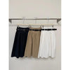 Relaxed A-Line Crushed Pleat Cotton Midi Skirt with Belt by FitiqueFit