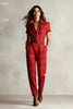 Notched Lapel Wide-leg Jumpsuit by FitiqueFit
