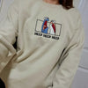 "Meep" Embroidered Unisex Sweatshirt Crewneck – Soft Cotton Blend Casual Top by Dog Mom Hat