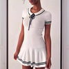 Women’s Striped Knit Midi Dress by FitiqueFit