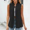 Women’s Sleeveless Stand-Collar Vest Cardigan by FitiqueFit