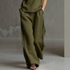 Women’s Sleeveless V-Neck Wide-Leg Pants Set by FitiqueFit