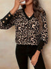 Leopard Print V-Neck Long Sleeve T-Shirt by Simply Love