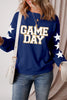 GAME DAY Star Round Neck Long Sleeve Sweatshirt by Wild and Free Boutique