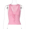 Women's Lace-up Vest Top by My Store