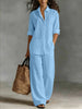 Women's Bohemian Cotton-Blend Top & Pants Set – Resort Lounge Co-ord by FitiqueFit