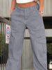 Women’s High Waisted Work Pants – Casual Wide Leg Cargo Trousers by FitiqueFit