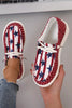 Racing Red Polka Dot Stars and Stripes Independent Day Casual Shoes by Wild and Free Boutique