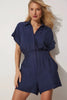 Women's Cotton Linen Loose-Fit Workwear Jumpsuit With Pockets by FitiqueFit